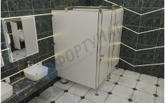 Сантехнические перегородки для административных учреждений из HPL 2 кабины