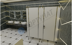 Сантехнические перегородки для административных учреждений из HPL 2 кабины