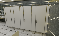 Сантехнические перегородки для административных учреждений из HPL 4 кабины