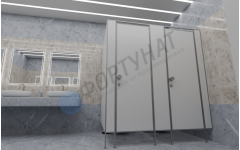 Сантехнические перегородки для административных учреждений из cэндвич-панелей 2 кабины