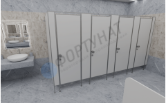 Сантехнические перегородки для административных учреждений из сэндвич-панелей 4 кабины