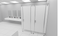 Сантехнические (туалетные) перегородки для АЗС из HPL 2 кабины