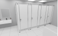 Сантехнические (туалетные) перегородки для АЗС из HPL 4 кабины
