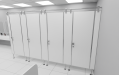 Сантехнические (туалетные) перегородки для АЗС из HPL 4 кабины