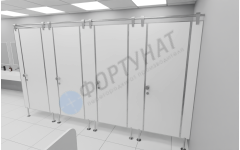 Сантехнические перегородки для АЗС из HPL 4 кабины