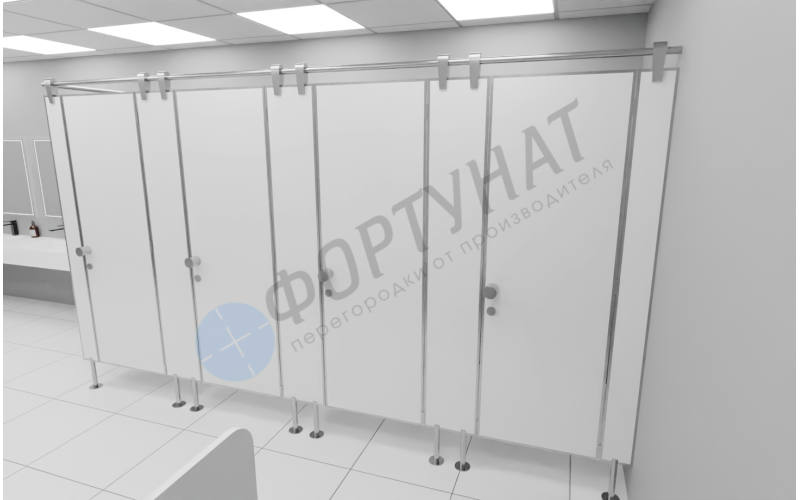Сантехнические (туалетные) перегородки для АЗС из HPL 4 кабины
