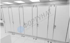 Сантехнические перегородки для АЗС из HPL 5 кабины
