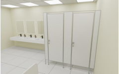 Сантехнические перегородки для АЗС из ЛДСП 2 кабины