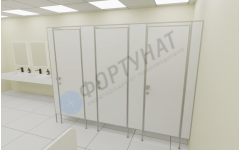 Сантехнические перегородки для АЗС из ЛДСП 3 кабины