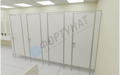 Сантехнические перегородки для АЗС из ЛДСП 4 кабины