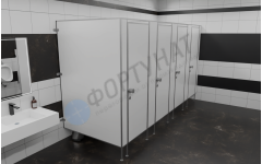 Сантехнические перегородки для АЗС из Сэндвичей 4 кабины
