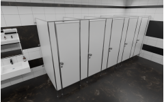 Сантехнические перегородки для АЗС из Сэндвичей 5 кабины