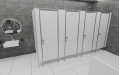 Сантехнические (туалетные) перегородки для офисов из HPL 4 кабины