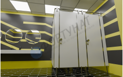 Сантехнические перегородки для спортзалов HPL 2 кабины