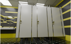 Сантехнические перегородки для спортзалов HPL 3 кабины
